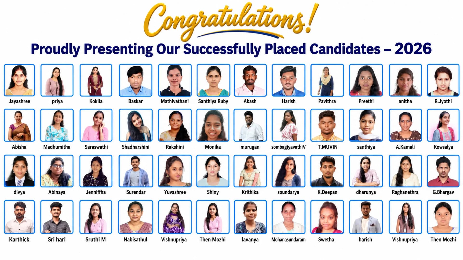 Success Root Technologies successfully placed candidates for 2026