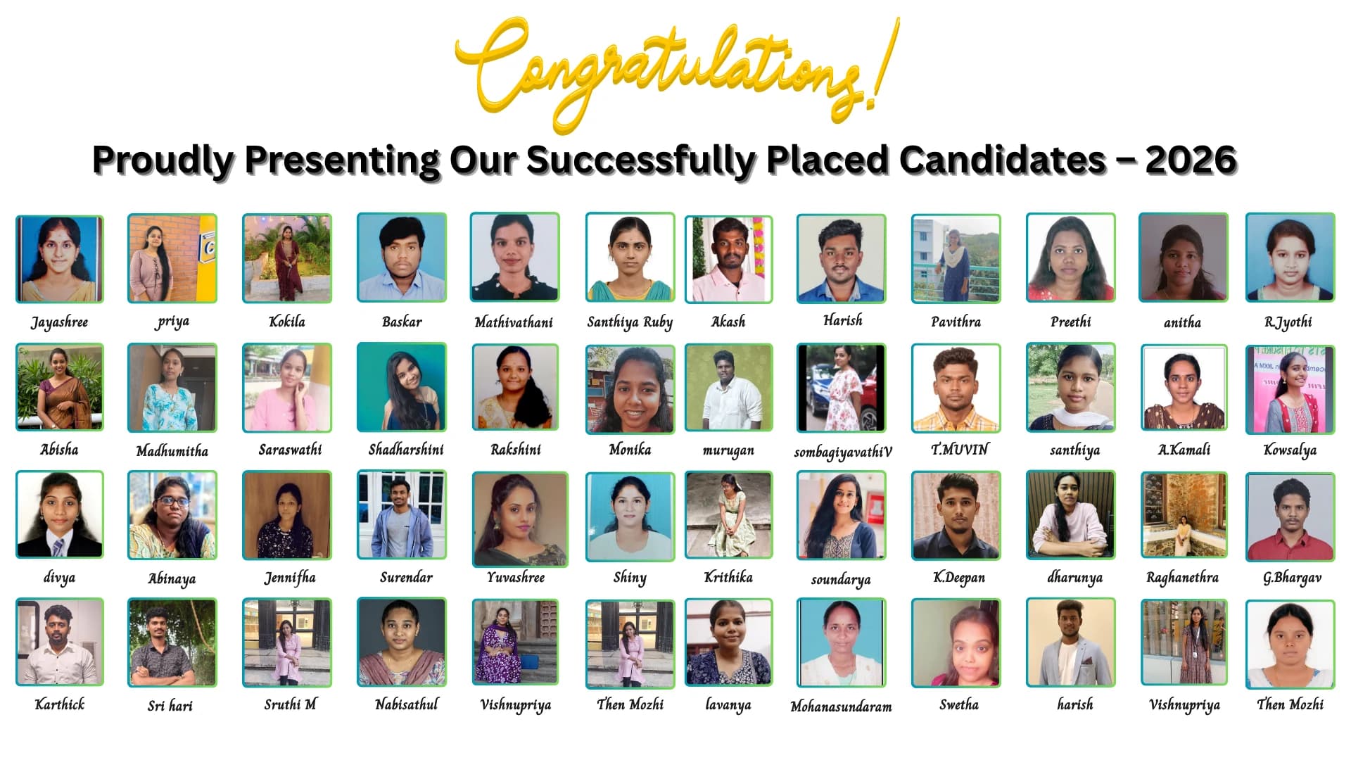 Success Root Technologies successfully placed candidates for 2026