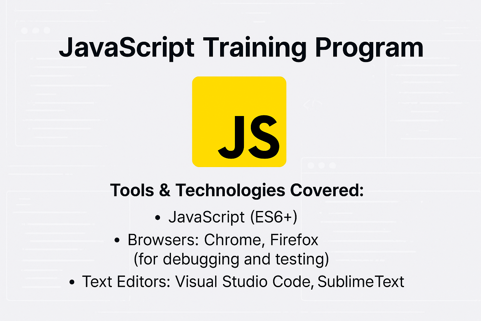 JavaScript Training Program
